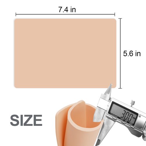 Autdor 3MM Fake Skin - 20Pcs Tattoo Skin 6×8" Blank Tattoo Practice Skins Double Sides Piel Sintética Para Tatuar Microblading Eyebrow Practice Skins for Tattooing Supplies Beginner Experienced Artist