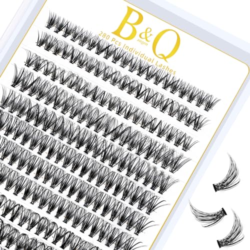 Lash Clusters 30D-D-17 LASH Individual Lashes 280 Clusters False Eyelash 10D 20D 30D 40D Lash Clusters Extensions Individual Lashes Cluster DIY Eyelash Extensions at Home (30D-D,17MM)