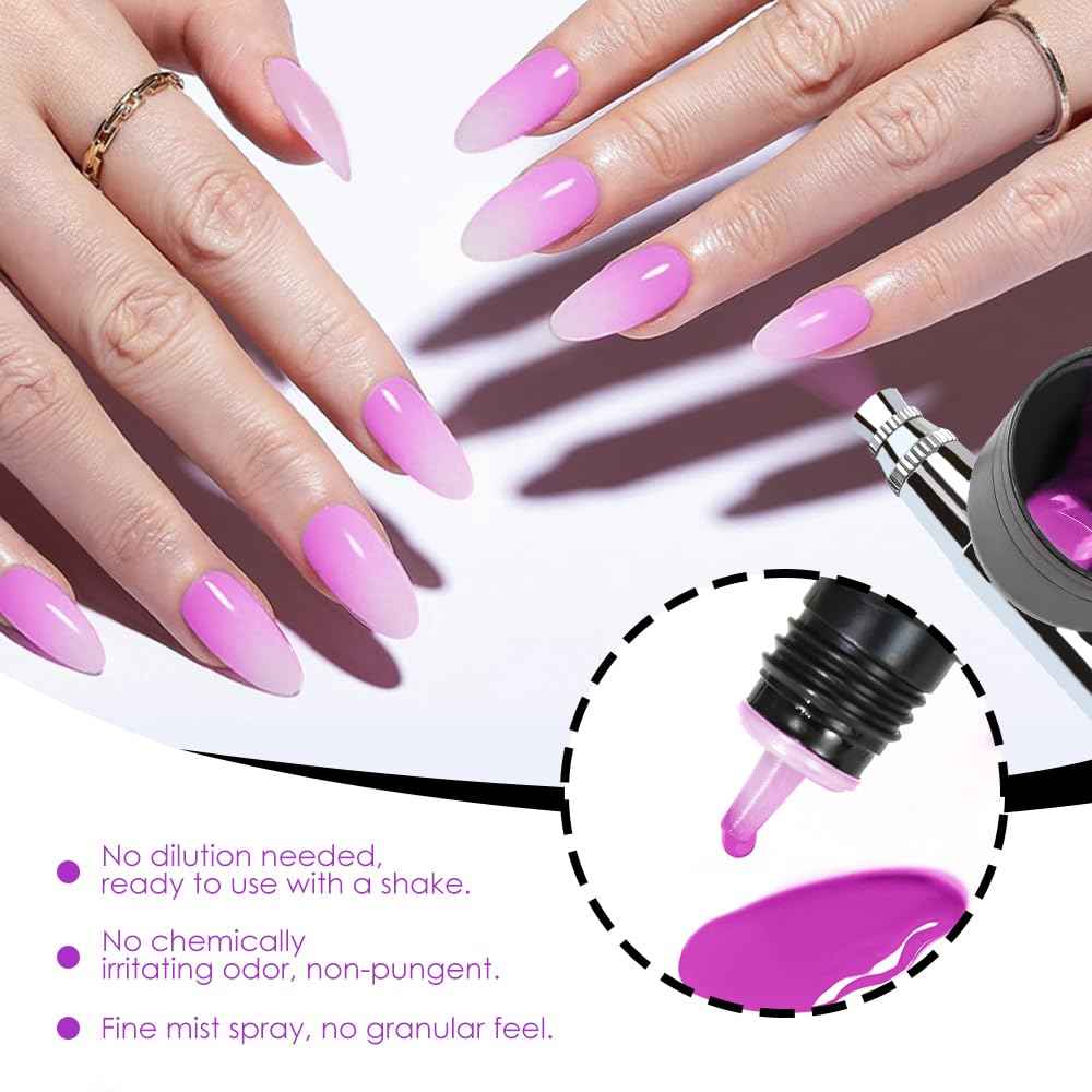 FAVAI Professional Airbrush Gel Nail Set - HOT 12 Collection | Original Airbrush Nail Formula | Fast-Dry, Smooth Gradient, Salon-Quality Finish Gel Nail Polish, Nail Design Decoration at Home,12 PCS