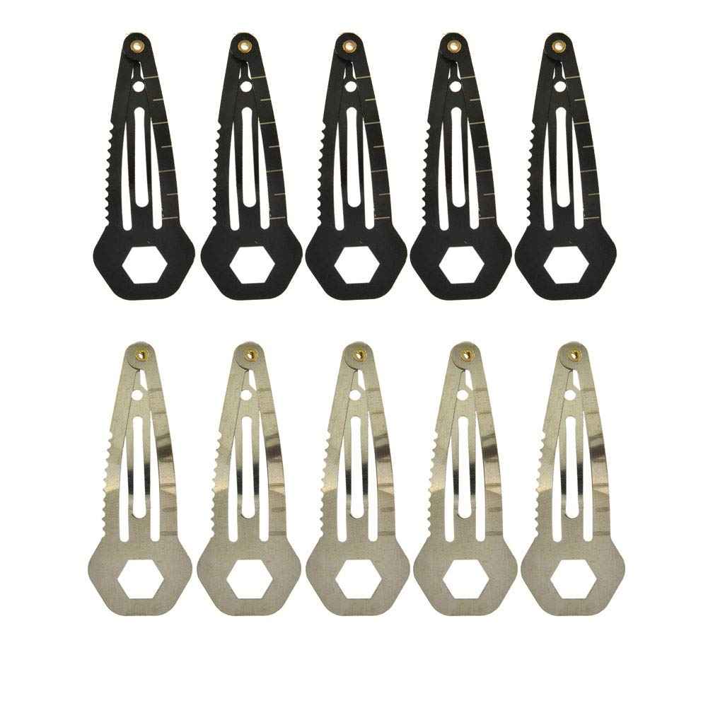 VinBee Self Defence Hair Clips For Women, Tactical Hair Clip,Multi-Functional HairBarrettes Mini Pins Stainless Steel, Self-Defense EDC Survival Kit-10 Pack