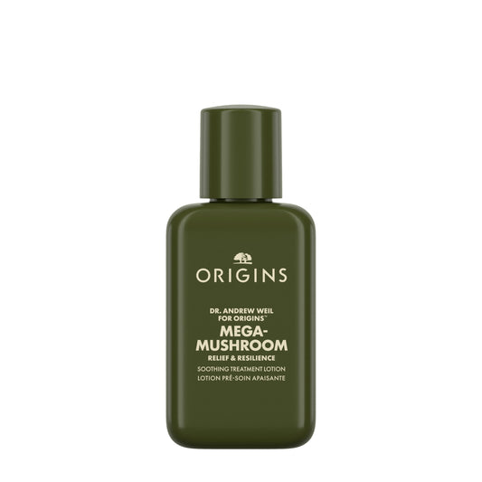 Origins Mega-Mushroom Soothing Treatment Lotion | Great for Sensitive Skin | With Reishi Mushroom | Travel Size, 3.4 Fl Oz
