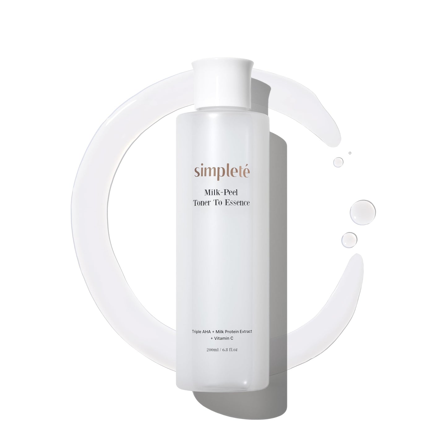Simpleté Milkpeel Toner to Essence – Gentle Daily Exfoliating, Hydrating Toner for Smooth, Radiant Skin, Strengthens Moisture Barrier, Perfect for Sensitive Skin, Balanced, Healthy Glow, 200ml