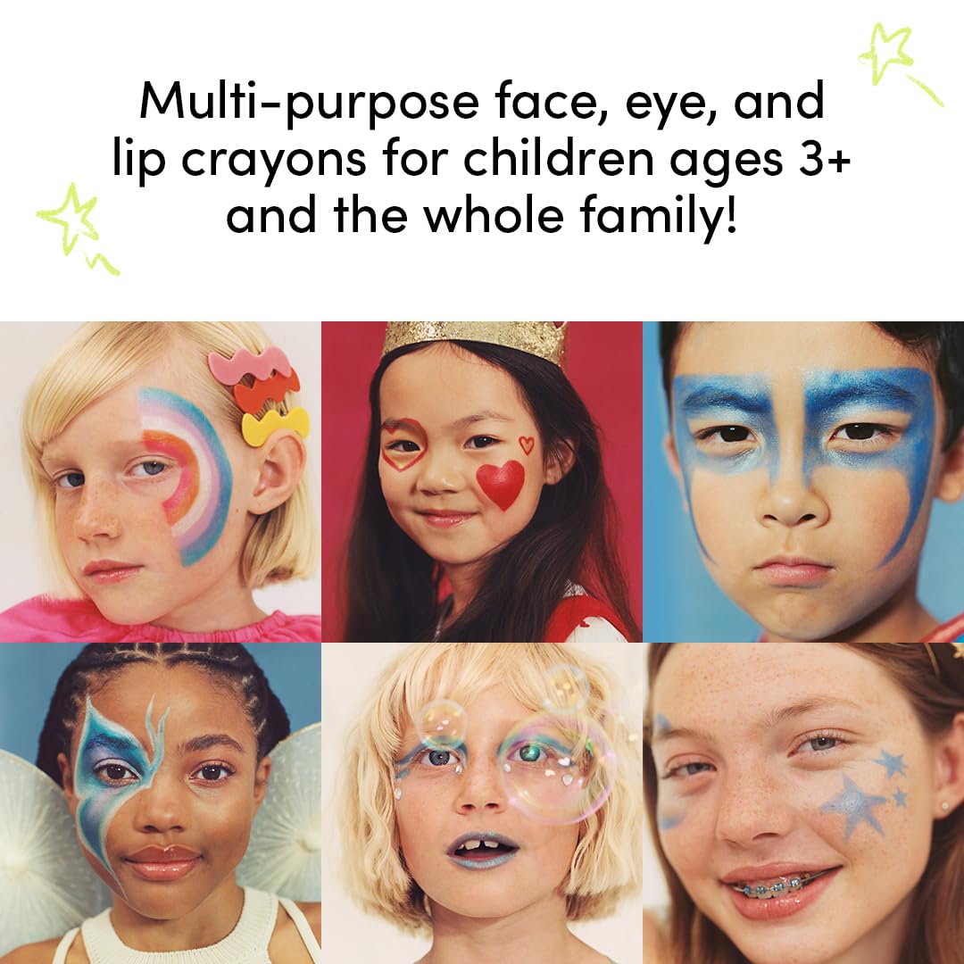 Evereden Kids Fantasy Face Crayon: Unicorn - Non Toxic Kids Makeup & Multi-Purpose Face, Eye, & Lip Crayon - Creamy Clean Makeup for Kids - Vegan & Clean Makeup for Kids - Safe for Sensitive Skin