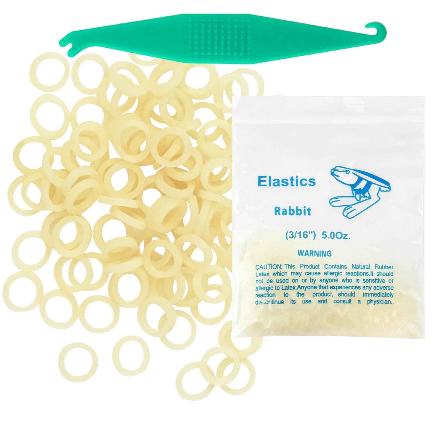 YYING Orthodontic Rubber Bands for Braces 3/16'' Medium 5 oz, 100 Pcs Dental Intraoral Elastic Bands