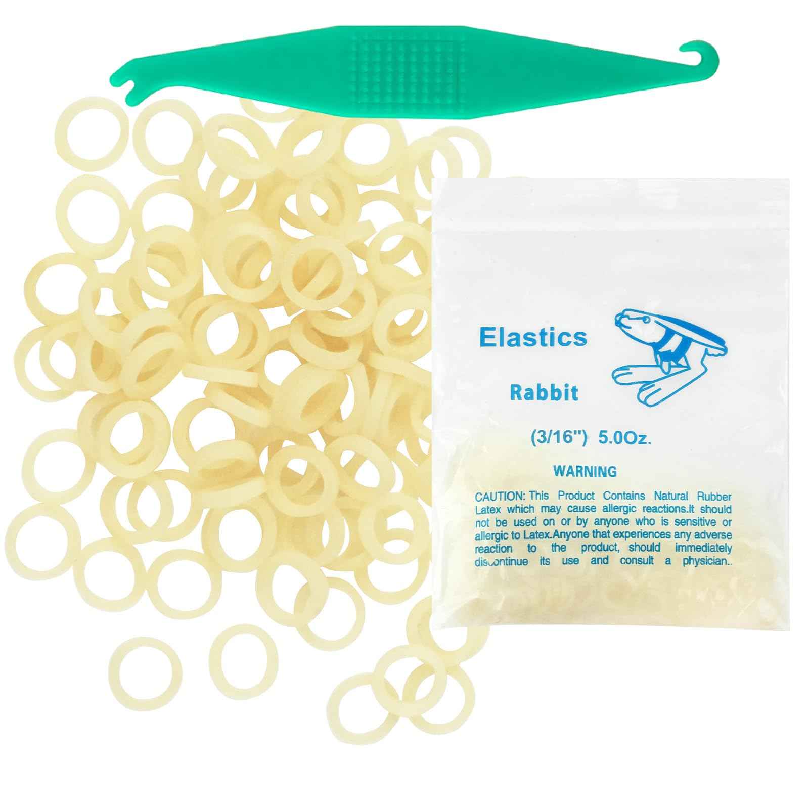 YYING Orthodontic Rubber Bands for Braces 3/16'' Medium 5 oz, 100 Pcs Dental Intraoral Elastic Bands