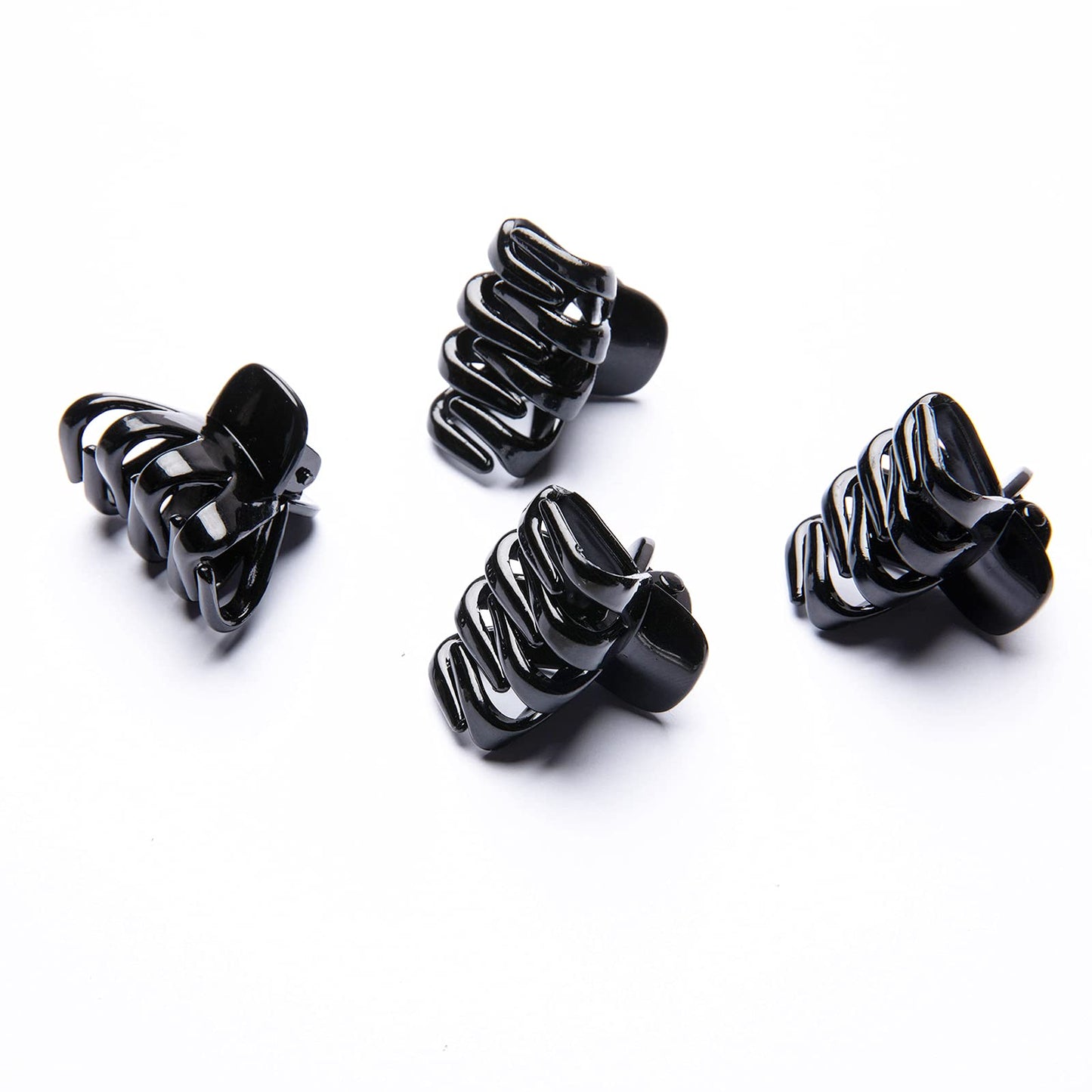 Cobahom 24 Pcs Small Mini Octopus Plastic Hair Claw Clips for Thin Hair - No-Slip Styling Accessories for Women and Girls (Black, Hair Styling)