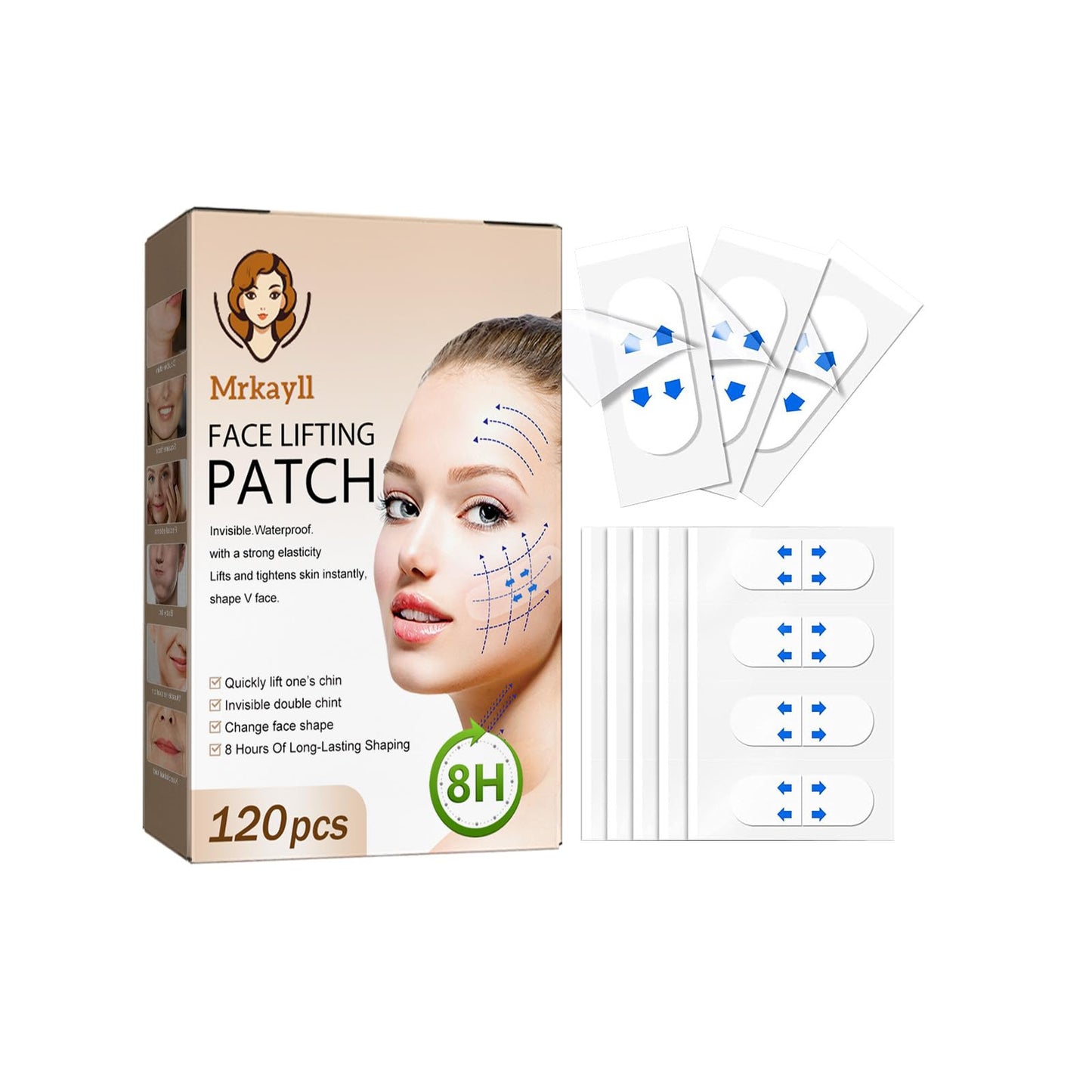 Mantecorp Skincare 10000pc Face Lift Tape, 2024 Upgrade Stretchable Face Tape Lifting Invisible