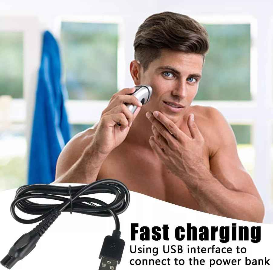 Tuchaolan 5V USB Charging Cable for Phillips Norelco One Blade PQ888 PQ889 MG5910 MG7900 MG7910 MG9510 MG9520 S5885 S7886 Charger Cord Adapter Electric Shaver USB Plug Charging