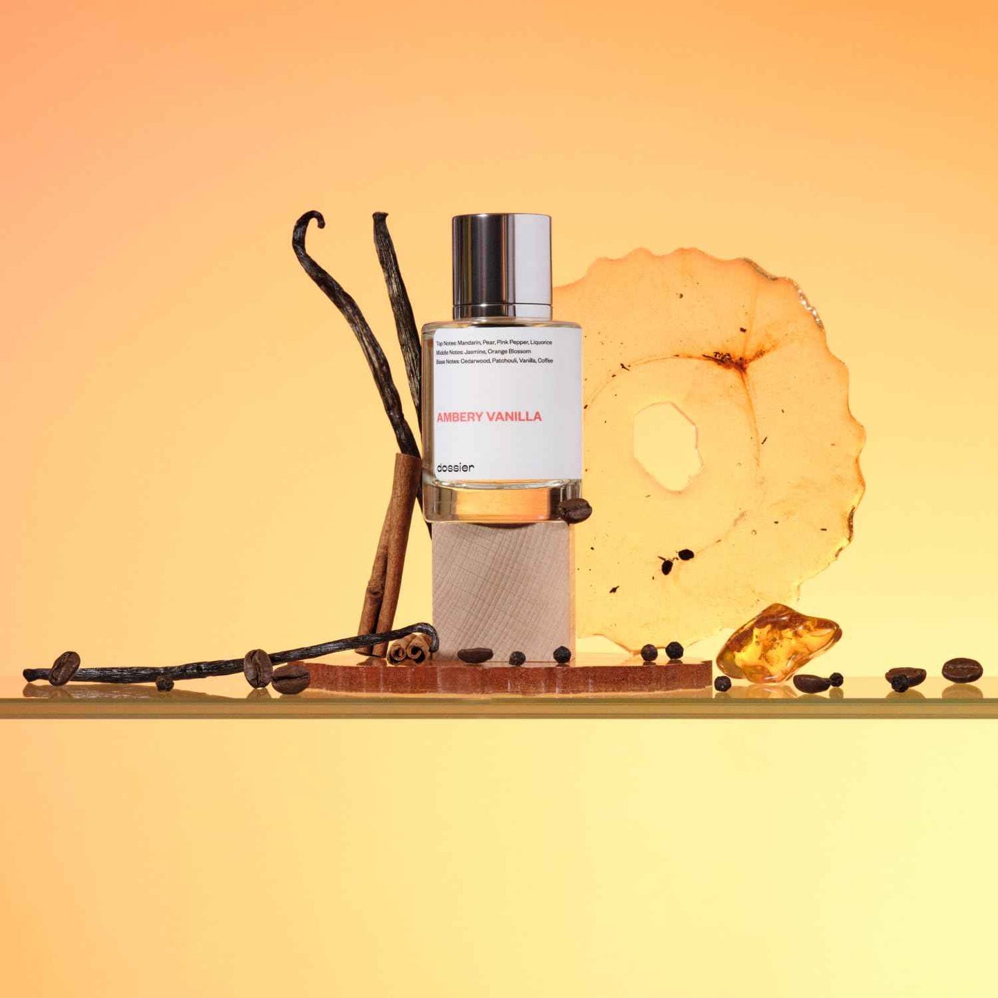 Dossier - Ambery Vanilla 1.7Oz (50ml) - Eau de Parfum - Inspired by Y S.L's B.lack O.pium - Long-lasting Fragrance - Feminine