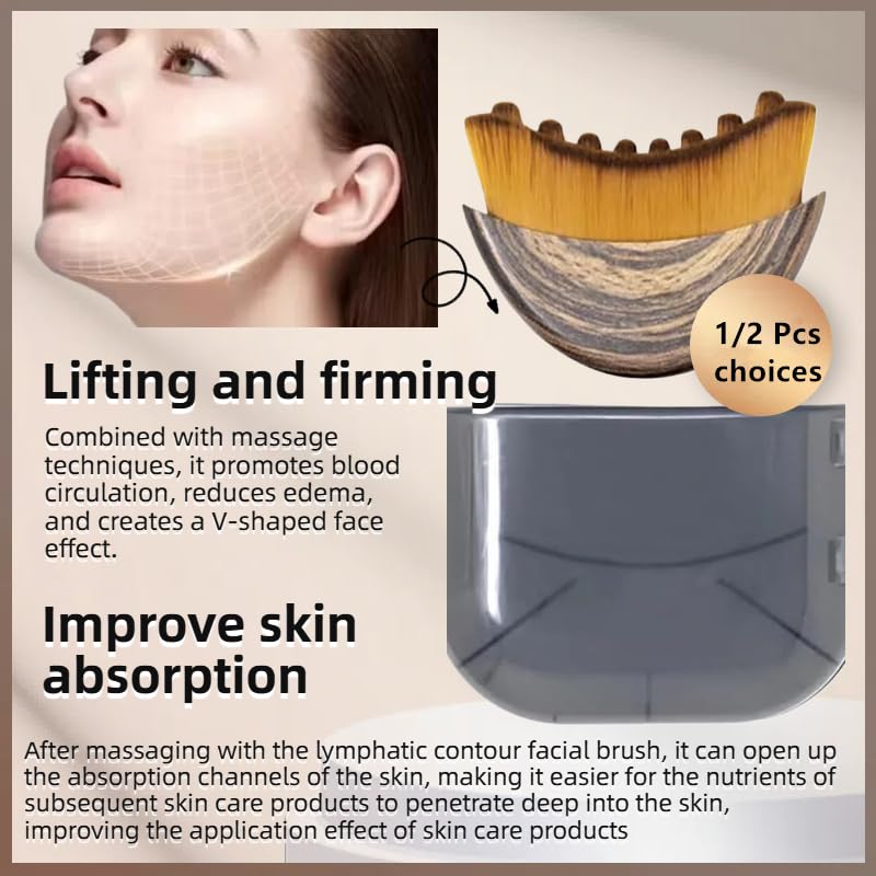 Lymphatic Contour Face Brush for Sculpting & Anti-Puffiness