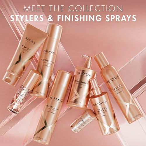 Nexxus Styling Spray Maxximum Finish Firm Hold Hairspray Powered by STYLEPROTECT Technology 10 oz | for Control, Hold, Hairspray, for Women, Hair Styling, Pink