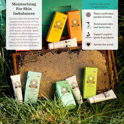 Moon Valley Organics Herbal PsoriaSoothe from With Flax Oil, Beeswax, and Aloe Vera - For Moisturizing Skin Imbalances - Relief for Psoriasis, Eczema, Dry and Itchy Skin - For Adults and Children