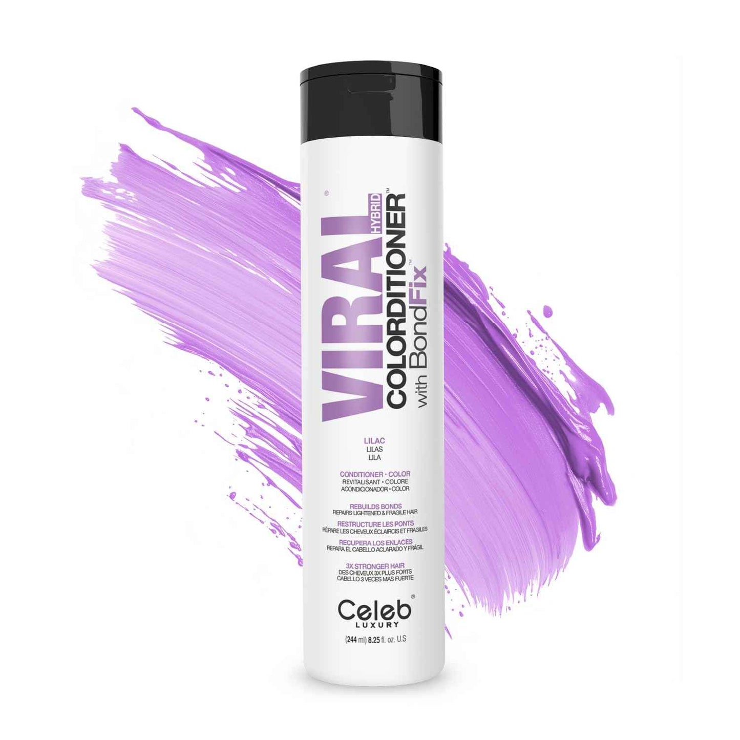Celeb Luxury Intense Color Depositing Colorconditioner Conditioner + BondFix Bond Rebuilder, Vegan, Sustainably Sourced Plant-Based, Semi-Permanent, Viral and Gem Lites Colorconditioners