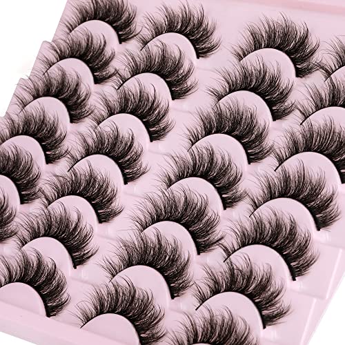 14 Pairs Wispy Mink Lashes - 5D Volume 16mm False Eyelashes