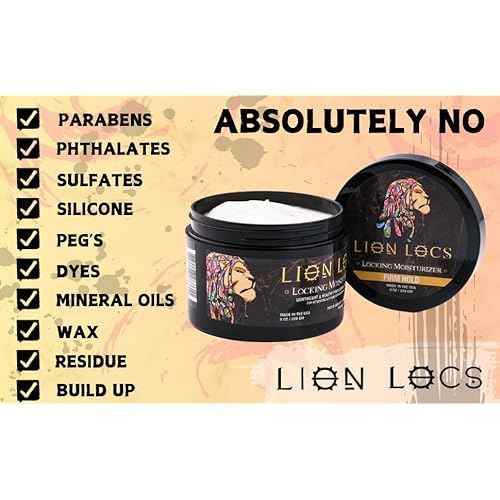 Beard Gains Lion Locs Hair Locking Dreads Moisturizer for Dreadlocks, Locks, Microlocs, Interlocks, Braidlocks, Braids, Fauxlocs, Twistlocks, or Sisterlocks (8oz) (Firm)