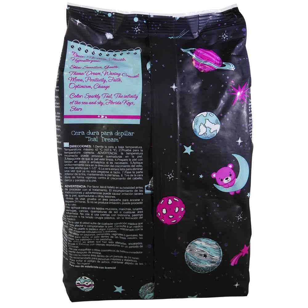 Waxness Teal Dream Rosin Free Glitter Hard Wax 2.2 lb 1 kg