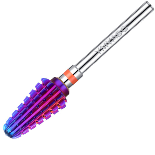 YMYABO Nail Drill Bit,Professional 3/32" Purple Tornado Carbide Tungsten Multifunction Bits， Fast Remove for Hard Gel and Acrylic, Manicure Pedicure Cuticle Nail Polishing Tool-2XC