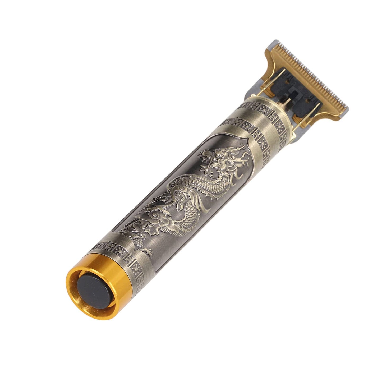 Qinlorgo Professional Hair Clipper, Heavy Duty High Efficiency Compact TBlade Hair Clipper for Hair Cutting (Dragon Pattern Charging Stand)