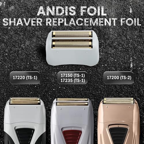 3 Pack for Shaver Foil TS-1 TS-2, Pro Shaver Replacement and Cutters Compatible with Andis ProFoil Lithium foil Shaver, Replacement Blades and Foil