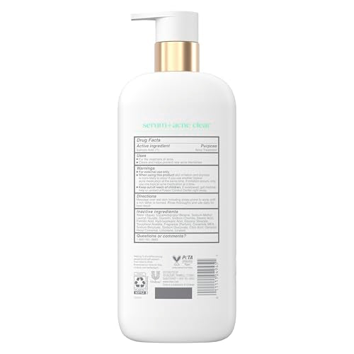 Dove Serum + Acne Clear Body Wash with 1% Salicylic Acid, 18.5 oz