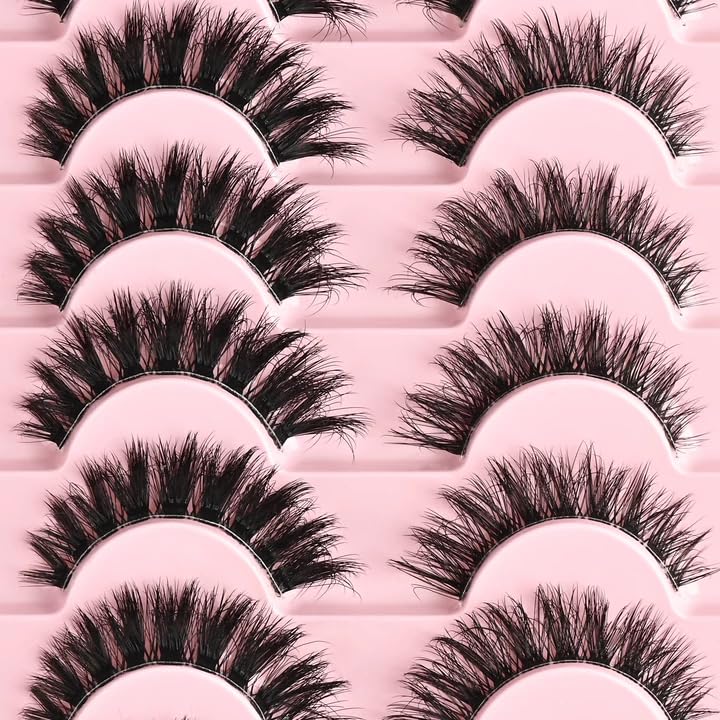 Wispy False Eyelashes 20 Pairs Cat Eye Clear Band