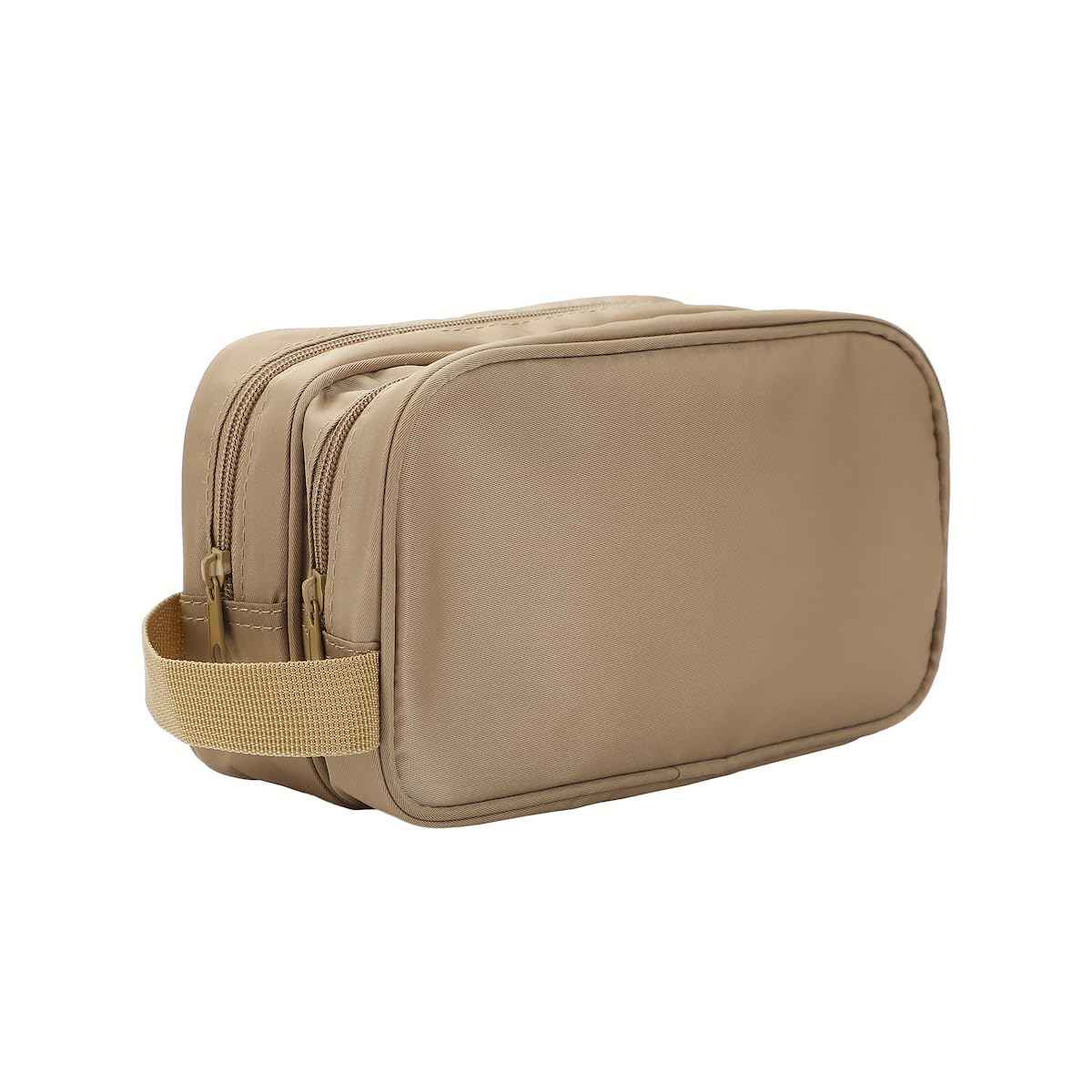 Bioworld Dual Compartment Beige Toiletry Cosmetic Kit