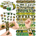 Army Party Favors Set - 36 Tattoos & 24 Slap Bracelets