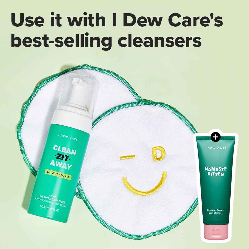 I DEW CARE - Soft Handy Towel | Fast Absorbent, for Hand and Face, Travel Size, Toiletries, Quick Dry, Facial Skincare Washcloth, Reusable Face Pads, Washable Microfiber, 1 CT