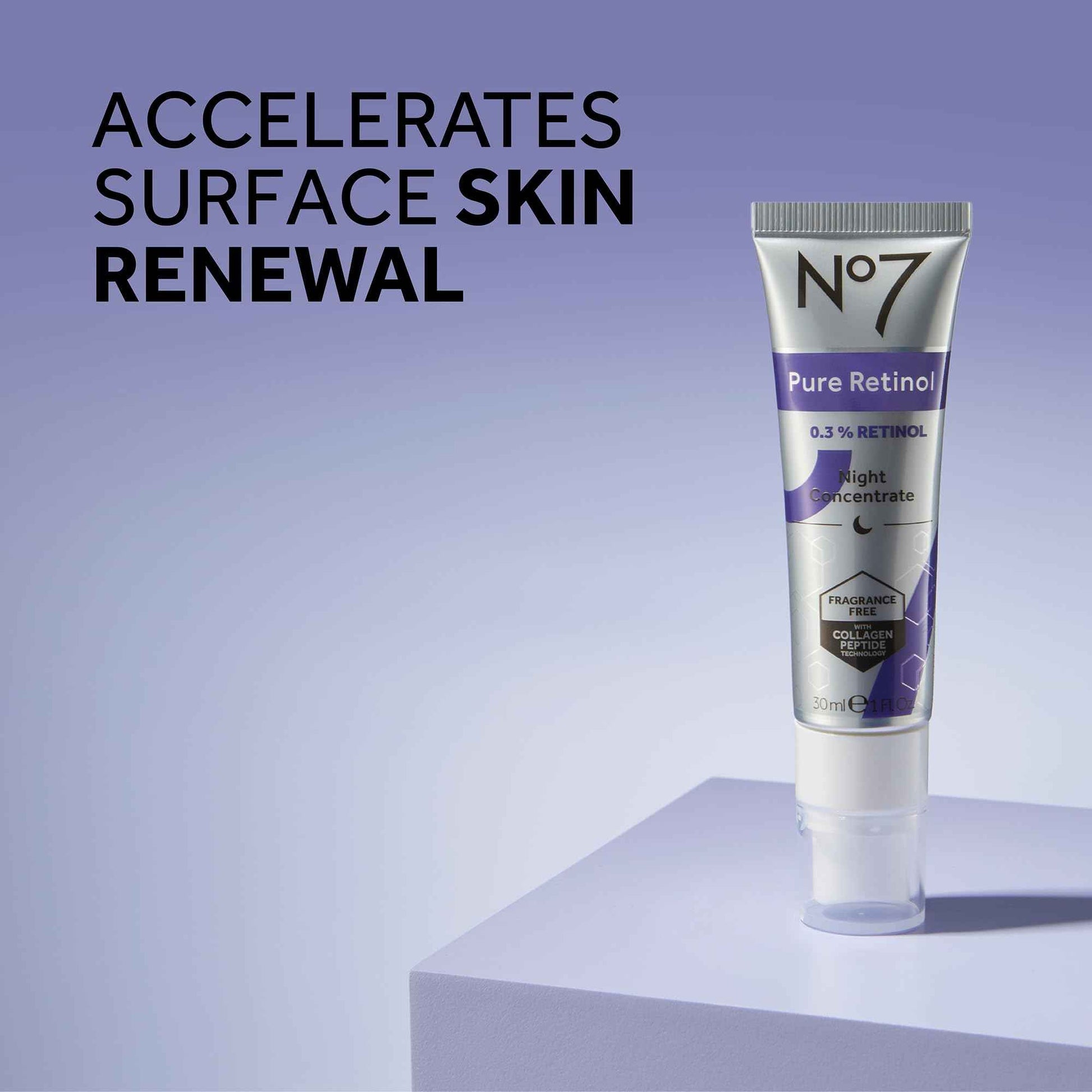 No7 Retinol Collection - Includes Retinol Night Repair Cream (25ml), Eye Cream (5ml), 0.3% Night Concentrate (10ml), Velvet Eye Mask & Pillow Mist (75ml) (5 Count)