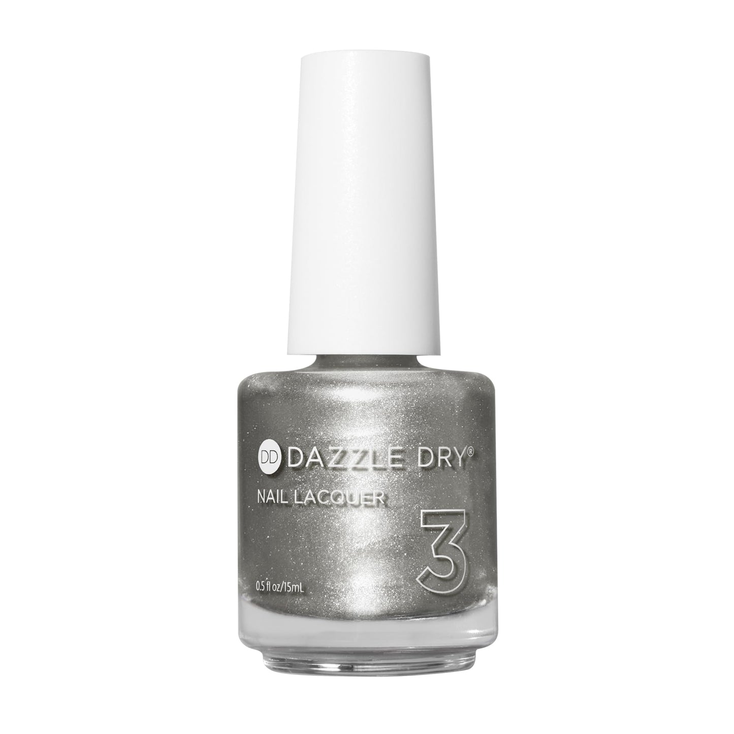 Dazzle Dry Nail Lacquer (Step 3) - Love Potion - A true metallic silver. Full-coverage metallic. (0.5 fl oz)