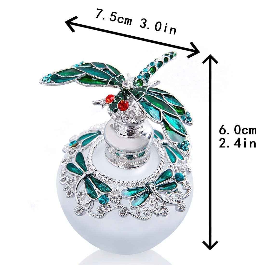 Dragonfly Glass Perfume Bottle and Hanging Crystal Suncatcher Pendant3