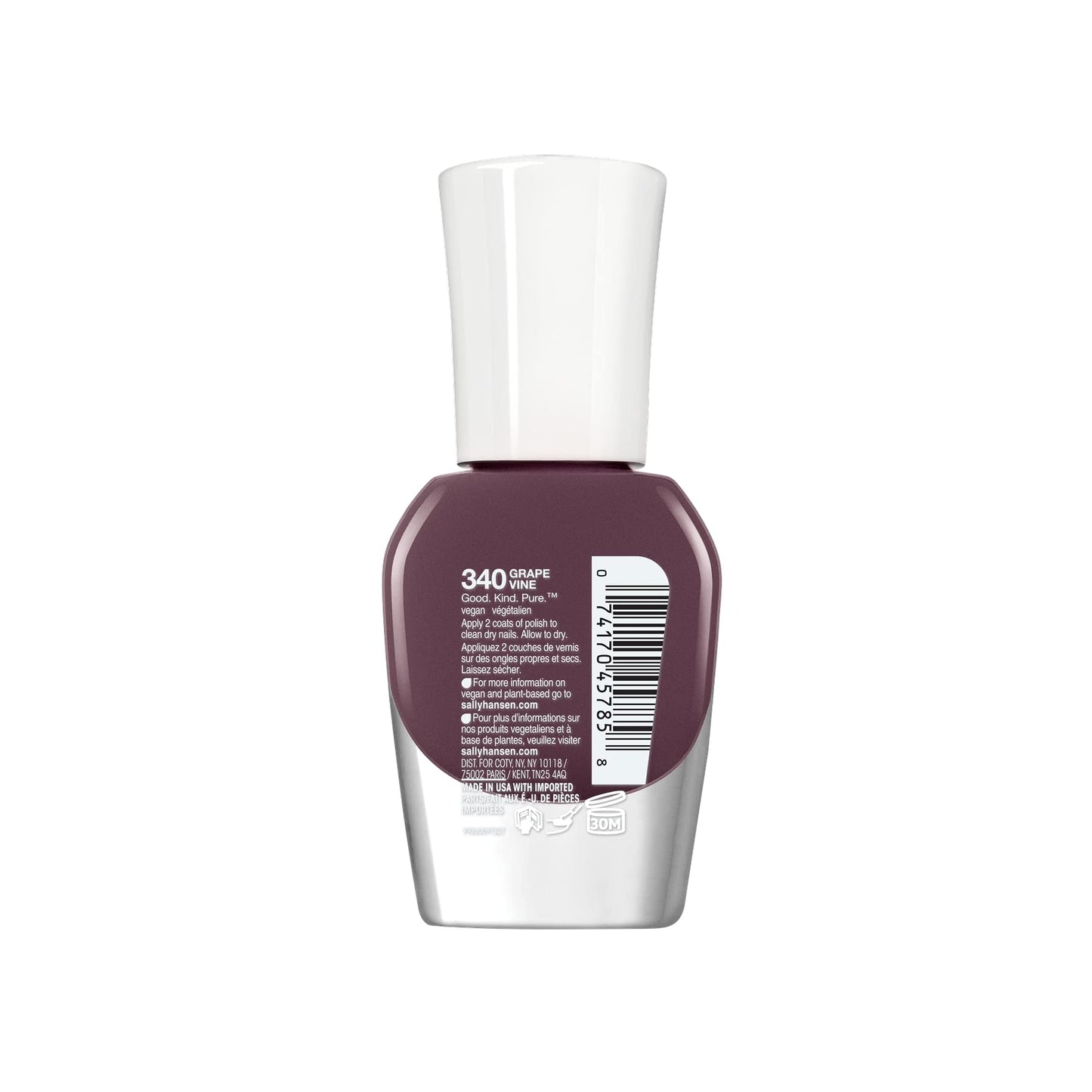 Sally Hansen Good Kind Pure Vegan - Grape Vine Nail Polish Women 0.33 oz (Pack of 2)