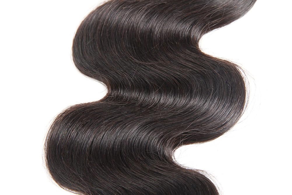 huarisi Weave Bundles Human Hair 10A Human Hair Bundles Body Wave 3 Bundles Human Hair 22 24 26 Inch 100% Unprocessed Virgin Human Hair Bundles Natural Black