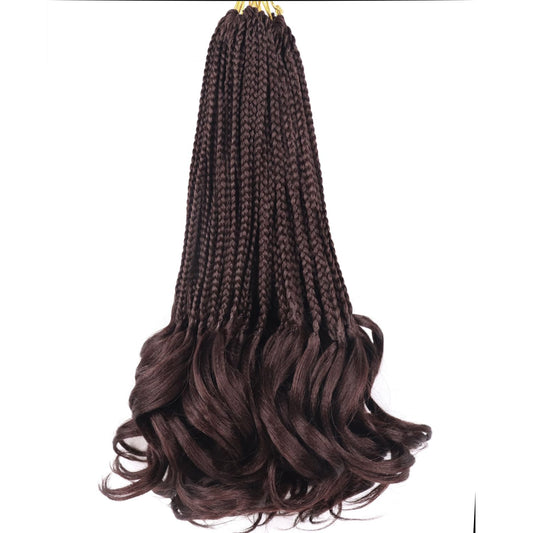 French Curl Crochet Braids 14 Inch French Curl Braiding Hair Pre Looped Goddess Box Braids Crochet Hair for Women Curly Crochet Hair with Curly Ends French Curly Braiding Hair(33#)