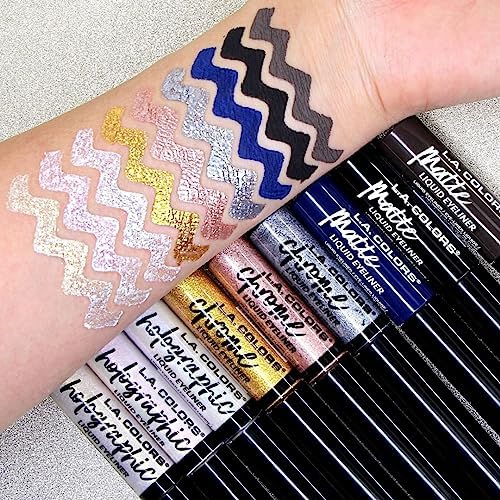 L.A. COLORS Liquid Eyeliner Collection, Matte Navy CLE803 (Pack of 2)