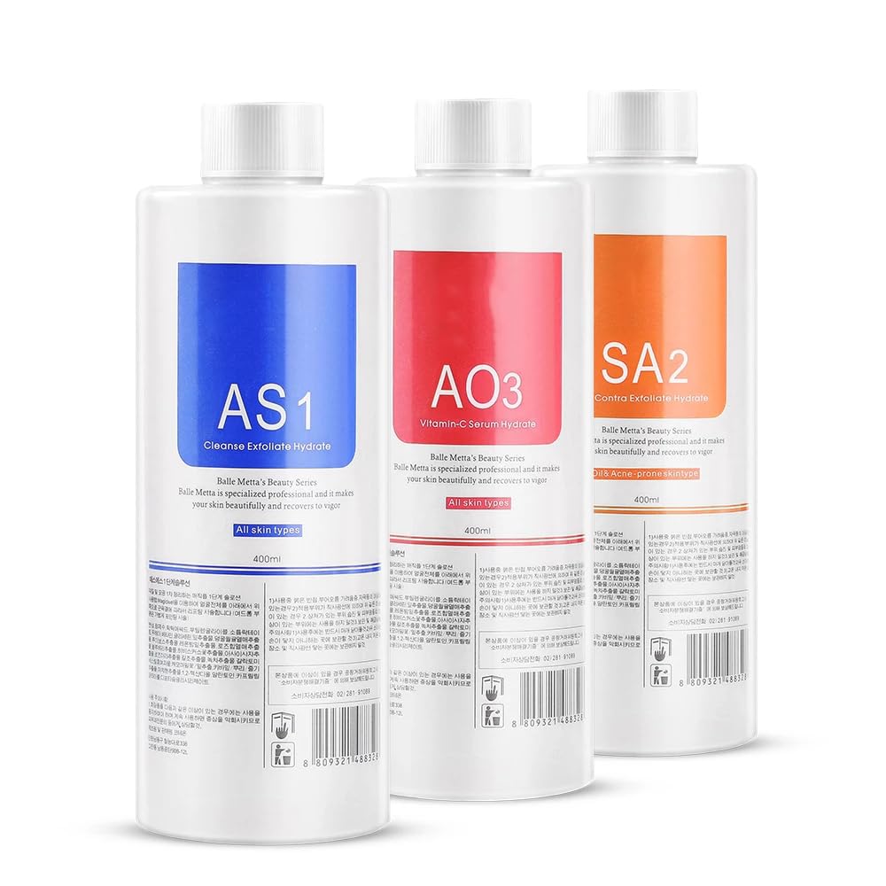 Marfort AS1 SA2 AO3 Aqua Peeling Solution Top Salon Skin Scrub Hydra Skin Scrub Special Solution Small Bubble Solution (40fl oz)