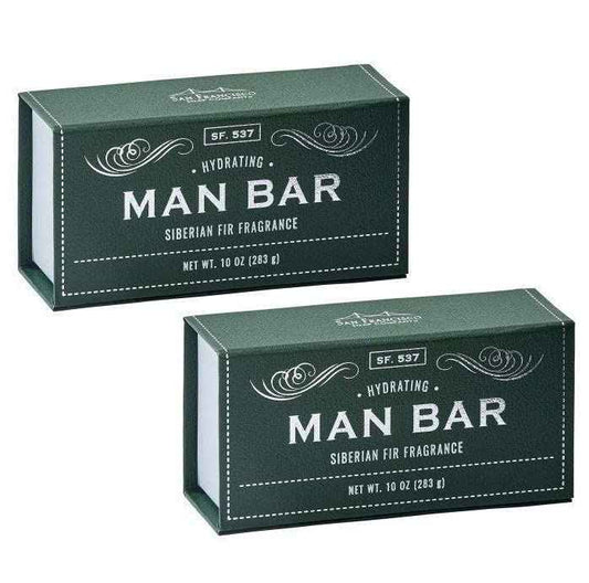 San Francisco Soap Company Man Bar 10 oz. Soap Bar - Siberian Fir (2-Pack)