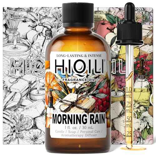 HIQILI Morning Rain Fragrance Oil for Soap, Candle & Hair Conditioner Making, Fresh Scent for Home, Car Diffuser - 1 Fl Oz