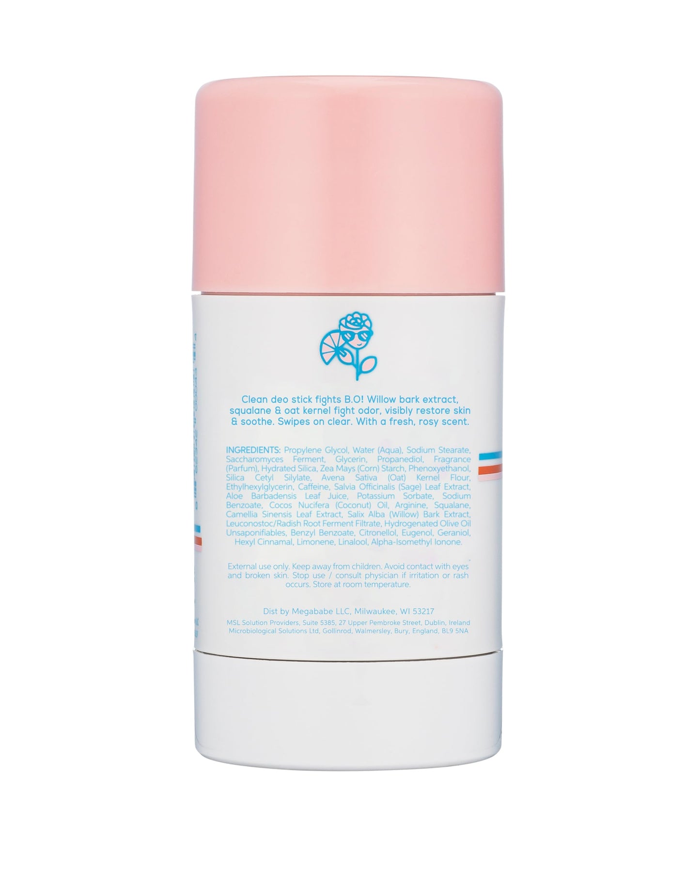 Megababe Daily Deodorant - Rosy Pits | 72 hour Odor Protection | Aluminum-Free, Clear & Clean | 2.6 oz - 2 Pack