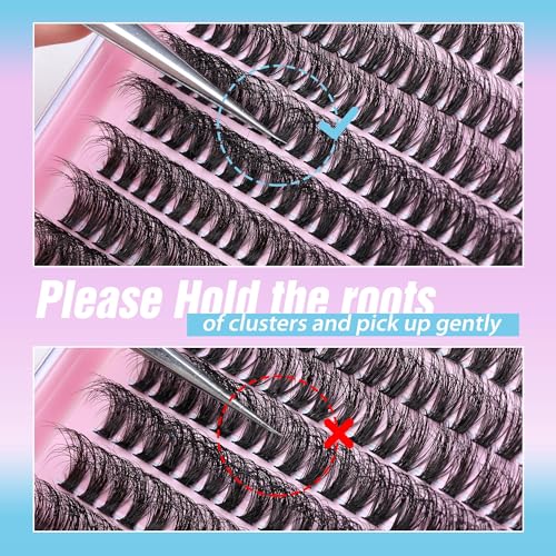 JIMIRE Fluffy Lash Clusters 50D Mink Eyelash Extensions 9-16mm