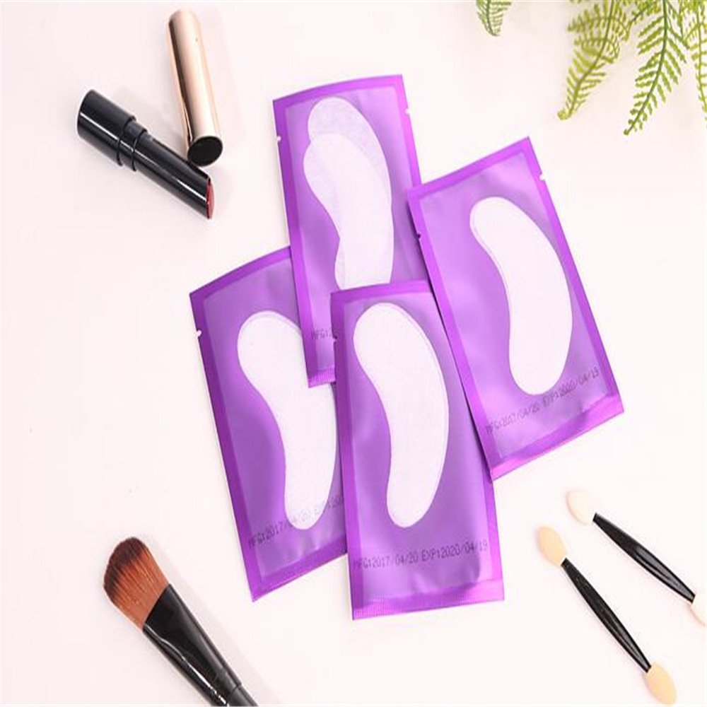 100 Pairs Set，Eye Gel Patches,Under Eye Pads Lint Free Lash Extension Eye Gel Patches (purple)