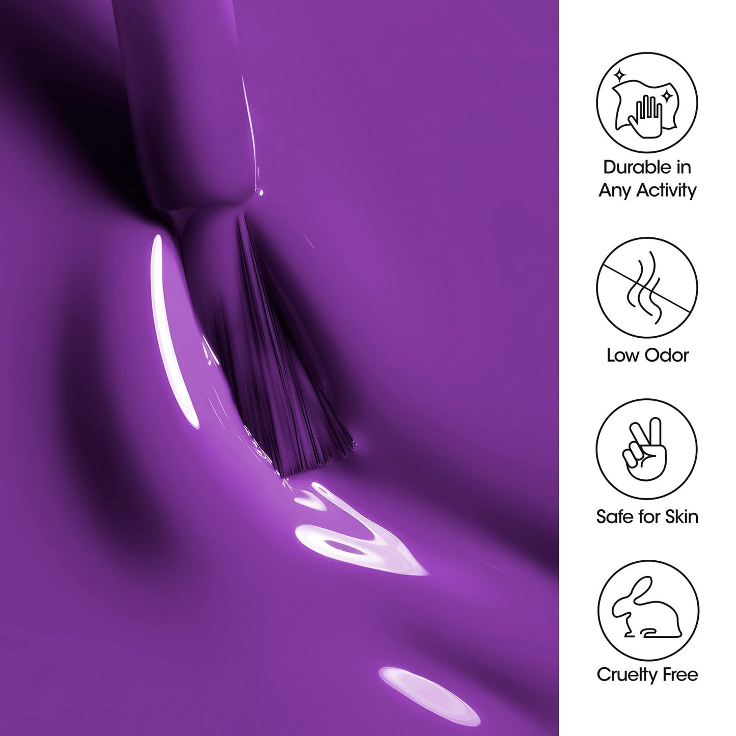 Gellen Gel Nail Polish, 18ML Purple Gel Polish All Season Nail Polish Gel Soak Off UV LED Nail Gel Polish Manicure Salon DIY Nail Art at Home Gifts for Women Girls