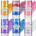 AROIC Patriotic Glitter Stick Set - 6 Pack Red, White & Blue