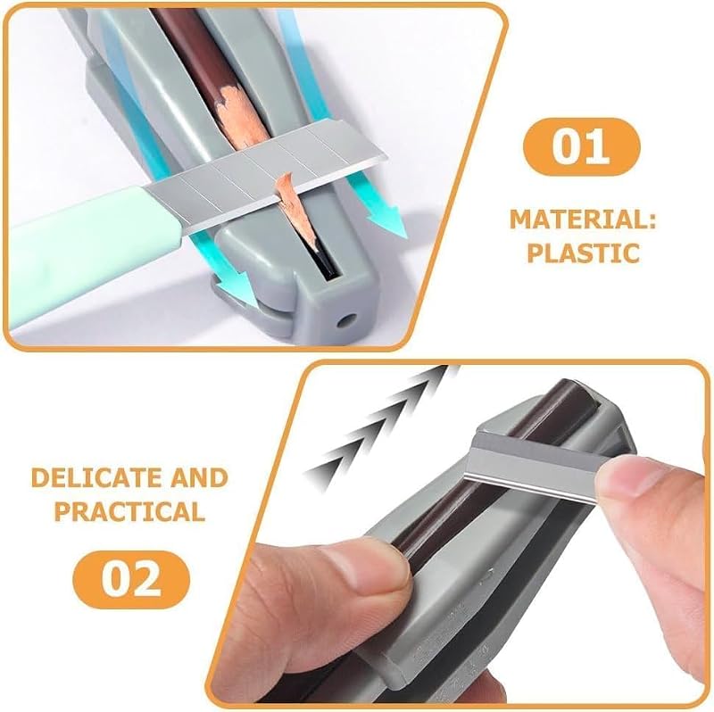 3-in-1 Eyebrow Pencil Sharpener with Duckbill Shape for Makeup & Cosmetics