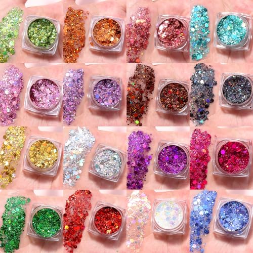 Body Glitter Gel – Chunky Face & Hair Sparkle, All-Day Wear