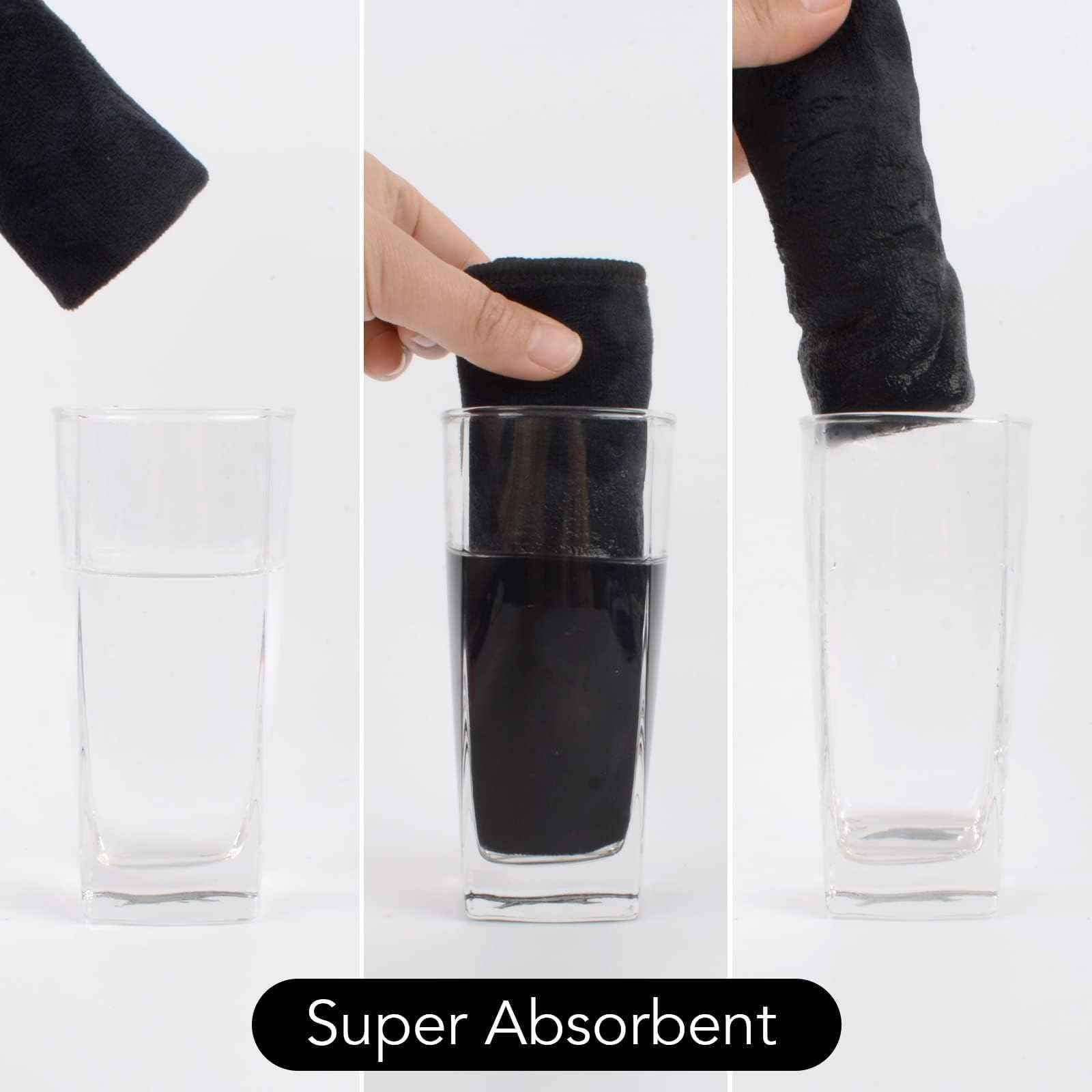 SINLAND Microfiber Facial Cloths Fast Drying Washcloth 12inch x 12inch Absorbent Face Wash Cloth Soft Makeup Remover Cloths