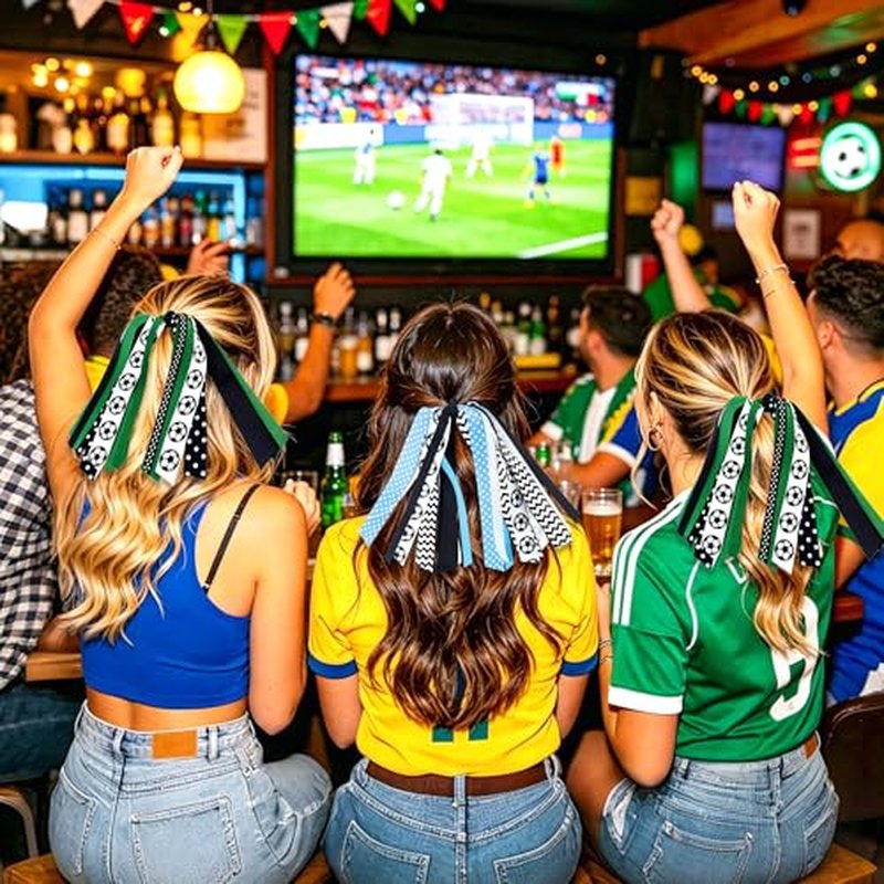 4pc Soccer Hair Accessories - Mexico & Argentina Game Day