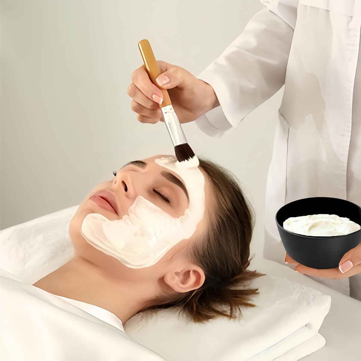 Rowcay 6 Piece Silicone Mixing Bowl Set, 3.93-Inch Microwaveable Silicone Bowls, Facial Bowls for Aestheticians, for Facial Masks, Mud Masks and Other Skin Care Products