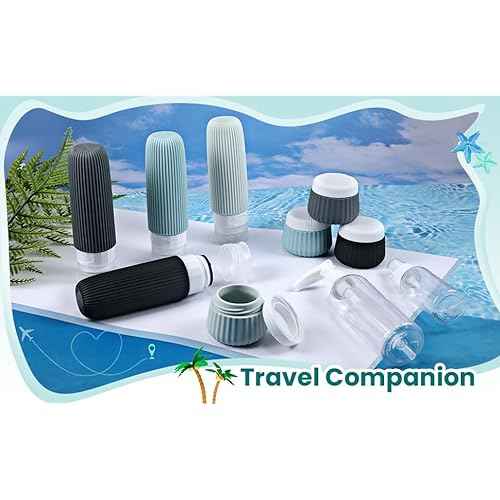 Travel Bottles for Toiletries TSA Approved 3oz Leak Proof Travel Size Toiletries, Travel Essentials with Toiletry Bag for Cosmetic Shampoo Conditioner Lotion