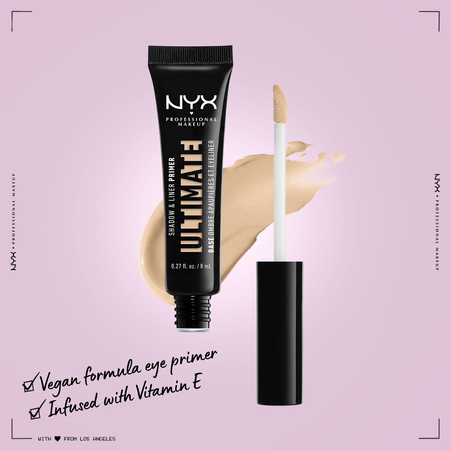 NYX PROFESSIONAL MAKEUP Ultimate Shadow & Liner Primer, Medium + Epic Ink Liner, Black (2-Pack Bundle)